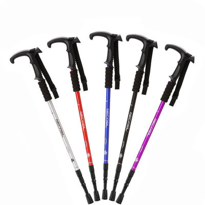 Bâtons de marche télescopiques en aluminium antichoc WAK556 utilisés pour le camping la randonnée