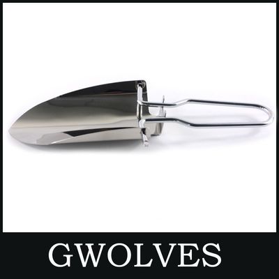 22.5X6.3cm en acier inoxydable pliable Mini pelle de jardin à main pour équipement de survie en plein air