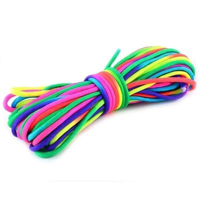 Rainbow 550 Paracord extérieur 4 mm 7 cœurs intérieurs Polyester Cordon de parachute personnalisation