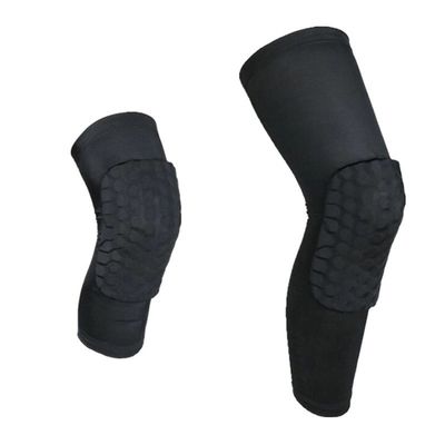 Coude de genou sport respirant Polyester soutien de genou Compression de la jambe Manche de nid de miel