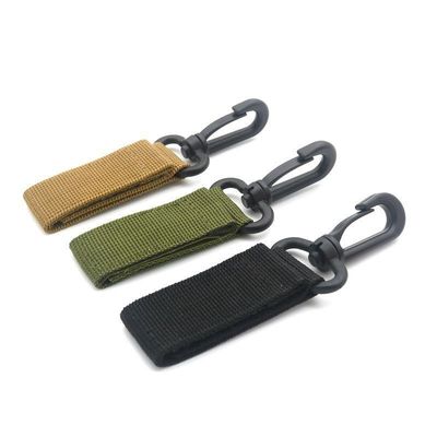 Chaîne de clés en polyester personnalisée Lanyards Carabiner porte-clés essentiel pour le camping en plein air