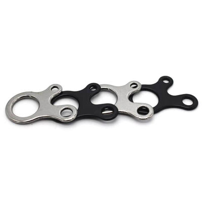 3 trous en acier inoxydable noeud rapide tente corde à vent boucle de serrage crochet de serrage pour camping