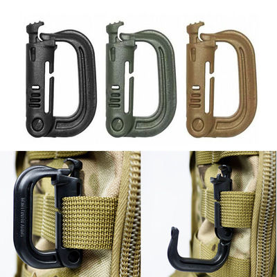 D Carabiner en plastique à la forme d'accessoire incontournable pour le sac à dos tactique Molle