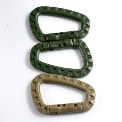 États-Unis Paiement initial Tactique D-Ring Molle Clip Keychain Carabiner en plastique léger