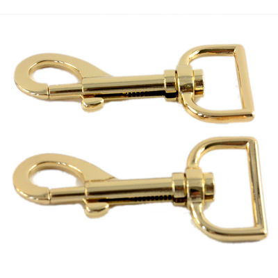 25 mm or pivotant crochet de chien snap crochet personnalisé alliage de zinc crochet de chien métallique SDR567 chrome plaqué