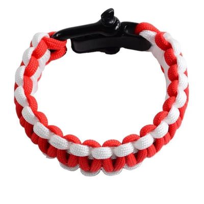 550 Paracord Bracelet de survie personnalisé Demande de bracelet réglable à la corde de polyester