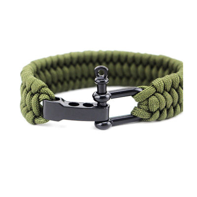 6 à 8 pouces Paracord Survival U Bracelet pour activités de plein air en plus de 200 couleurs