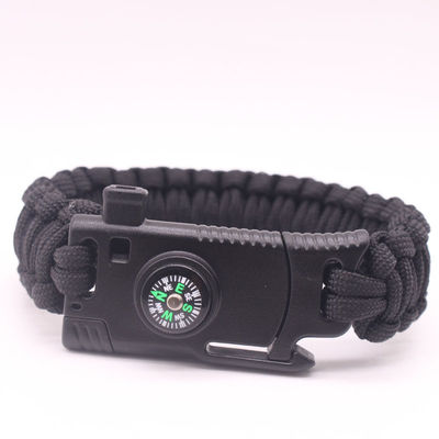 Camping en plein air Bracelet de survie Paracord Compas et boucle de 6 à 8 pouces
