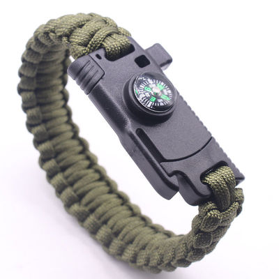 Camping en plein air Bracelet de survie Paracord Compas et boucle de 6 à 8 pouces