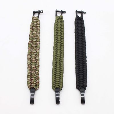 Bracelet de survie Paracord extérieur avec bouton métallique réglable et matériau polyester
