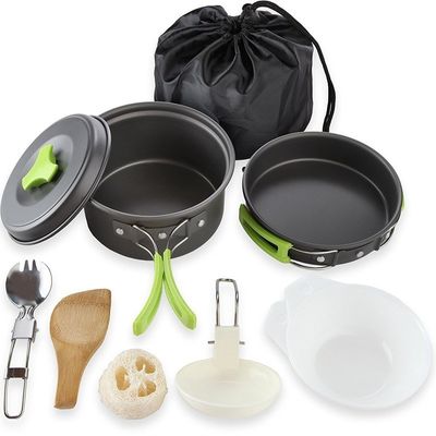 Remboursements de remboursements Outdoor Camping Cuisine Kit Mess Aluminium Pâtisserie à frire