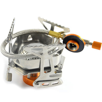 Mini cuisinière à gaz en acier inoxydable et en cuivre pour le camping 0,370 kg poids brut