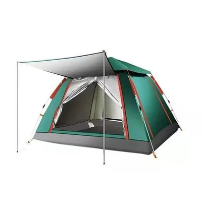Tente de camping automatique personnalisée revêtement en argent polyester imperméable pour la famille en plein air