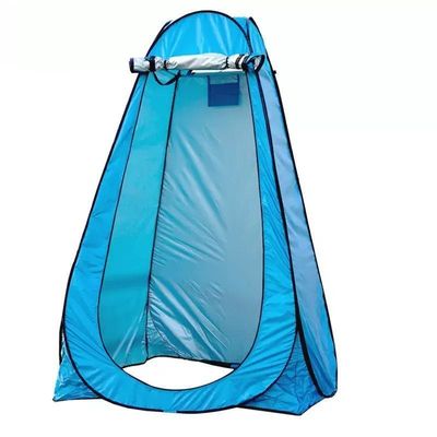 Tente de camping en plein air en polyester enduit d'argent Tente de toilette Top Style Tente de chiot