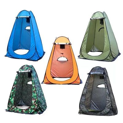Tente de camping en plein air en polyester enduit d'argent Tente de toilette Top Style Tente de chiot