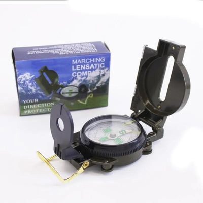 Survie en plein air Mini Compas pliable multifonction Compas métallique étanche