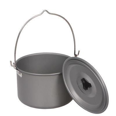 Portable style de camping extérieur ensemble de ustensiles de cuisine antiadhésifs en aluminium pique-nique hanging pot de cuisson
