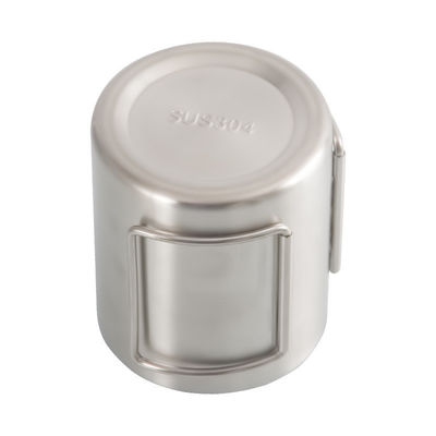 11X7.5X8cm tasse de voyage en acier inoxydable pour le camping isolé et durable