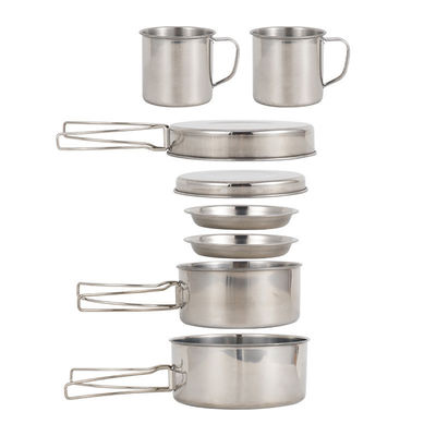 Ensemble de cuisine en acier inoxydable de style portable pour le camping en plein air à US 6.5/pièce