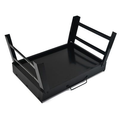 Grill à gril en acier inoxydable pliable Grill à charbon de bois pour pique-nique en noir