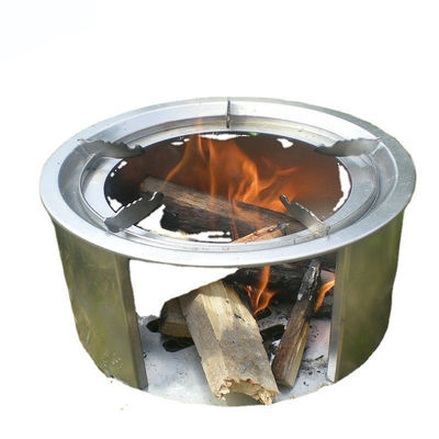 Étain inoxydable résistant au vent Grand pique-nique portable Camping Poêle à bois pour barbecue