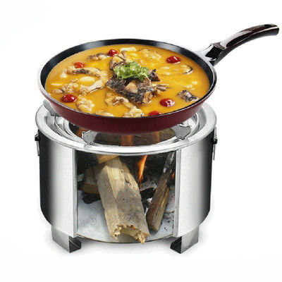 Étain inoxydable résistant au vent Grand pique-nique portable Camping Poêle à bois pour barbecue