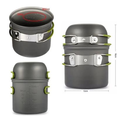 Ensemble de pots portables en aluminium pour cuisiner à l'extérieur