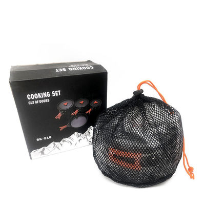 Grain vert poignée Portable style non-stick aluminium pique-nique pot de cuisson ensemble pour le camping