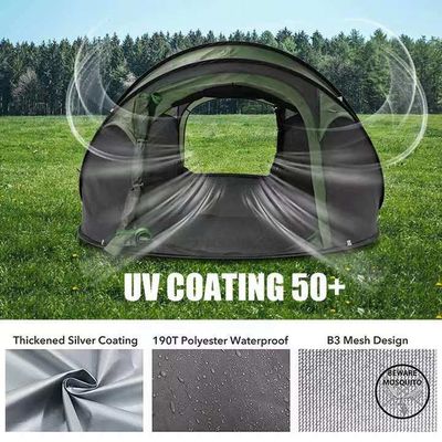 Tente instantanée imperméable pour le camping toute saison Tente automatique pop-up Capacité ≤2