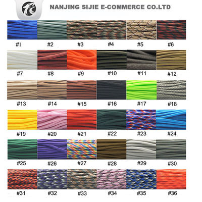 Type III 550 Polyester 4 mm Paracord avec 7 brins intérieurs 100 ft