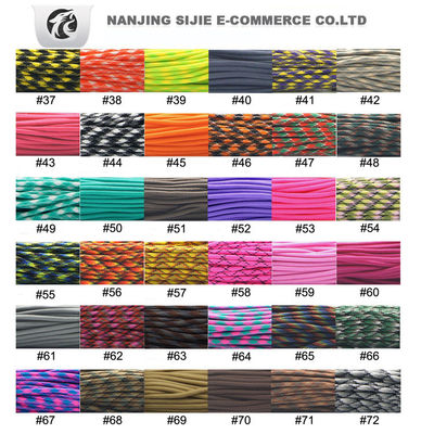 Type III 550 Polyester 4 mm Paracord avec 7 brins intérieurs 100 ft