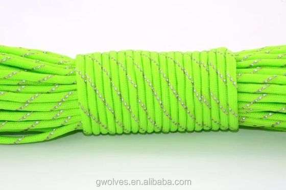 100 pieds 4 mm 7 cœurs Cordon de parachute survie Polyester 550 Paracord corde et polyvalent