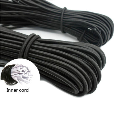Corde de choc élastique à haute résistance 4 mm 5 mm Corde de bungee noire Durable et flexible