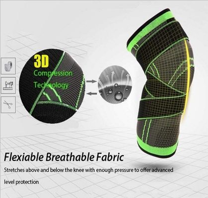 Une écharpe de soutien de genou en nylon respirant personnalisée pour une protection réglable du genou gris