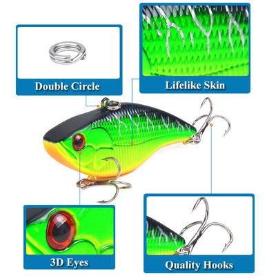 Appât artificiel à l'œil en 3D 6 Crochet Minnow appâts de pêche en plastique dur appâts de natation pour pêcheurs