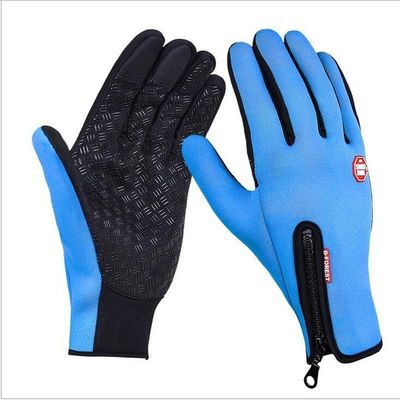 Gants de vélo de montagne à écran tactile à doigt complet Anti-dérrapage Gants de course à épreuve du vent