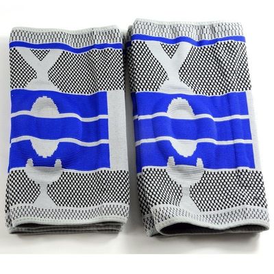 Sport extérieur respirant en nylon silicone genou à compression genou à manches supérieures