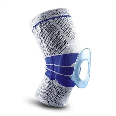 Sport extérieur respirant en nylon silicone genou à compression genou à manches supérieures