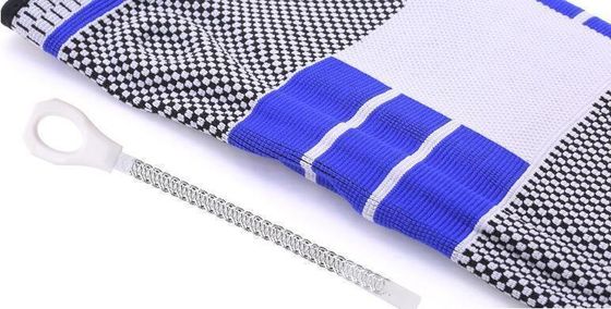 Sport extérieur respirant en nylon silicone genou à compression genou à manches supérieures