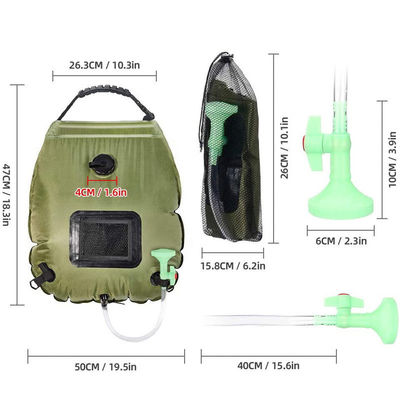 20L sac de douche solaire chauffant pour le camping extérieur