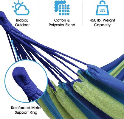 80 à 200 kg Capacité de poids Hammock de camping portable Demande personnalisée de toile de coton