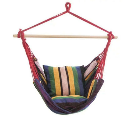 Chaise à hamac suspendue en jardin Chaise balançante en coton Compacte et confortable pour voyager