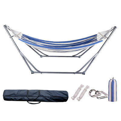 Meubles d'extérieur hamac double pliable avec support hamac en coton réglable et portable