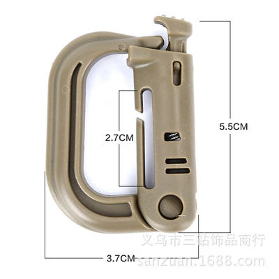 En extérieur, en plastique, montée tactique EDC, boucle de carabine pour sac à dos, multifonctionnelle