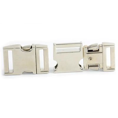 Collier de chien résistant aux températures élevées 20 mm à libération latérale en métal incurvé