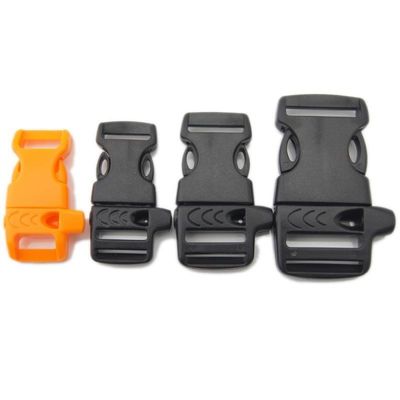 15 mm à libération latérale incurvée Paracord sifflet boucle dans l'emballage Taille 3.00cm * 2.00cm * 0.50cm