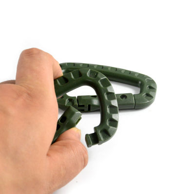 États-Unis Paiement initial Tactique D-Ring Molle Clip Keychain Carabiner en plastique léger