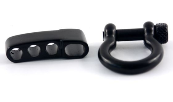 Camping extérieur en acier inoxydable Fermeture à vis à flèche 5 mm Noir Fermeture à paracord réglable