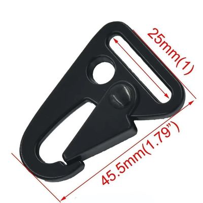 Coût d'expédition alliage de zinc 25 mm porte-clés crochet noir carabiner HK clip pour sacs