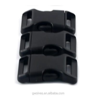 Boucle de paracord en plastique de 15 mm/20 mm avec conception courbe et 5/8&quot; de décharge latérale